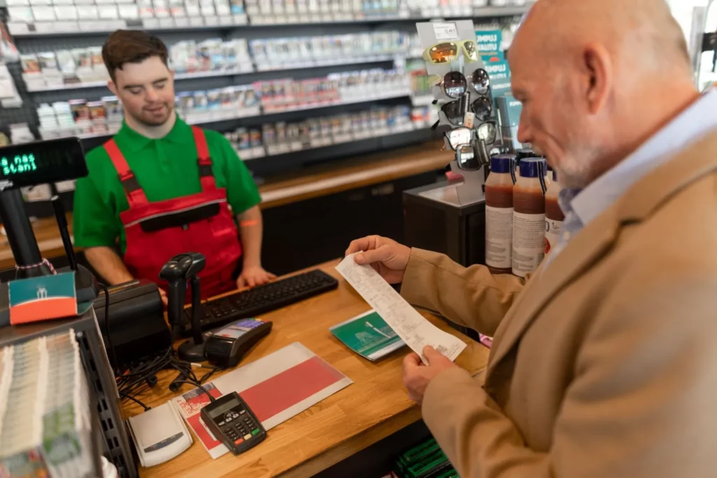 zakupy na stacji benzynowej z kartą żywieniową flexee