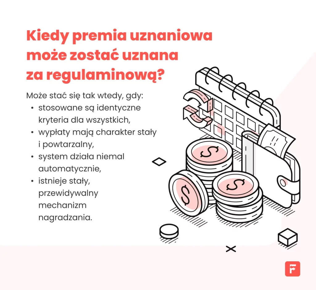 premia uznaniowa - infografika czym różni się premia uznaniowa od regulaminowej